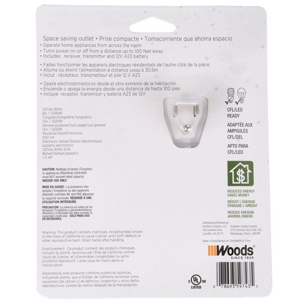 Woods Wireless Remote Control Outlets & Reviews Wayfair